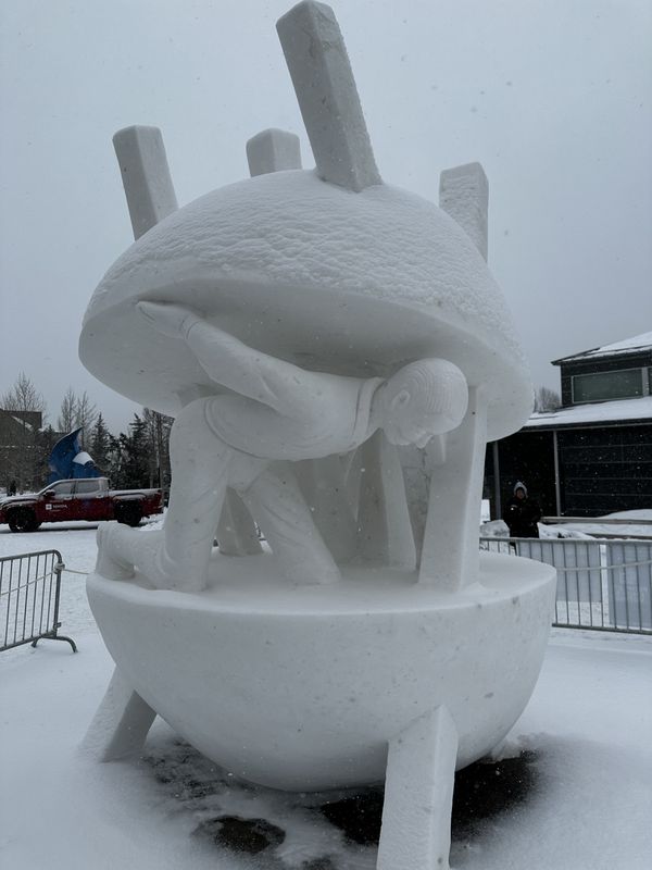 Snow sculpture at the Breckenridge International Snow Sculpture Championships