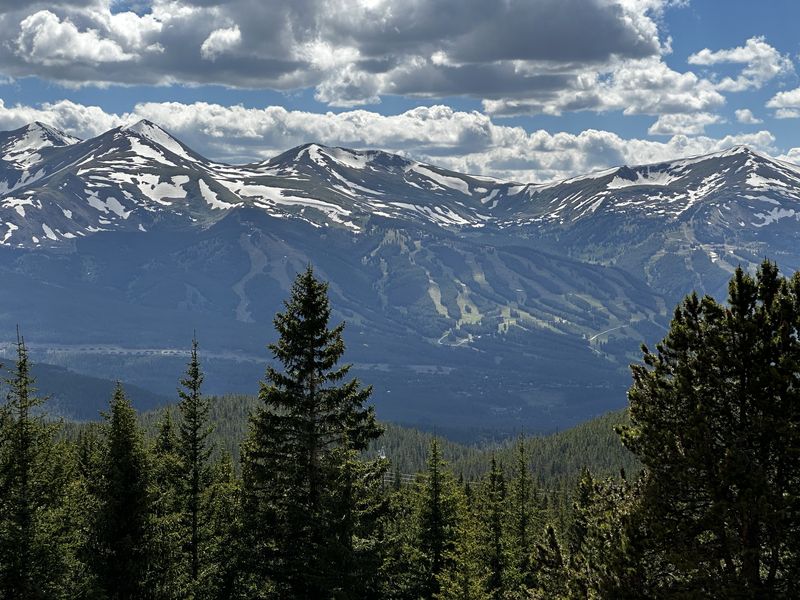 Ten Mile Range and Breckenridge ski runs from Bald Mountain