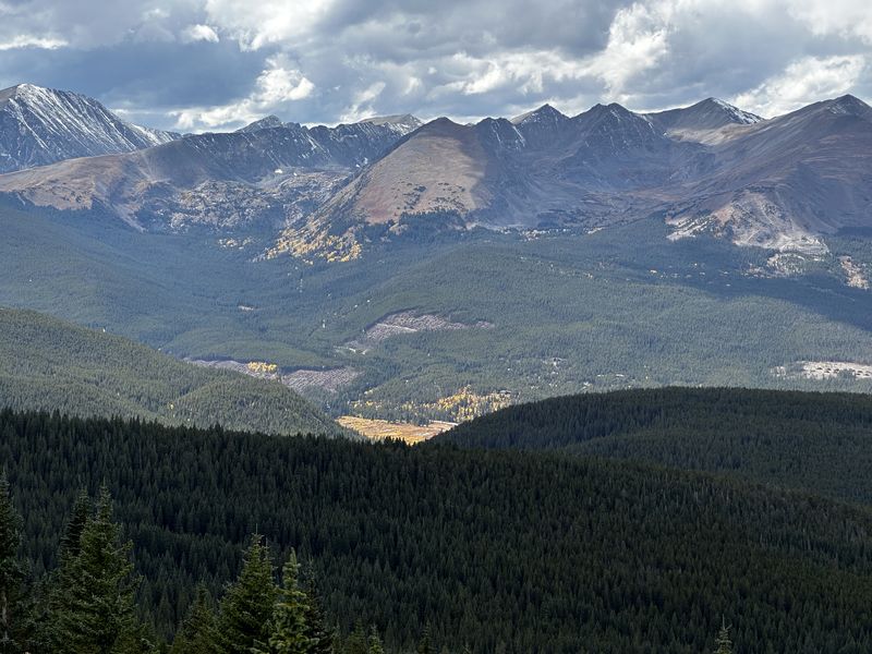 Panoramic view of the Front Range from Bald Mountain
